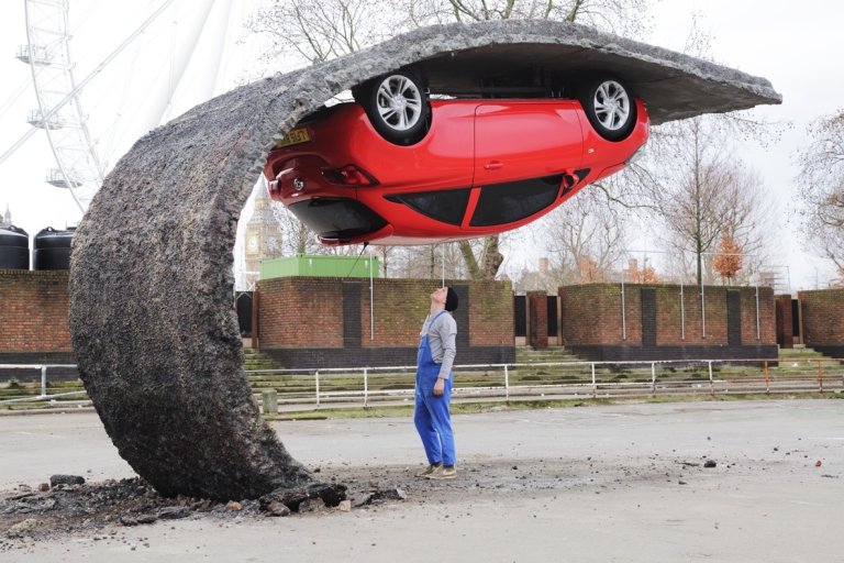 5. Alex Chinneck for Vauxhall Motors. Pick yourself up and pull yourself together. Image by Chris Tubbs